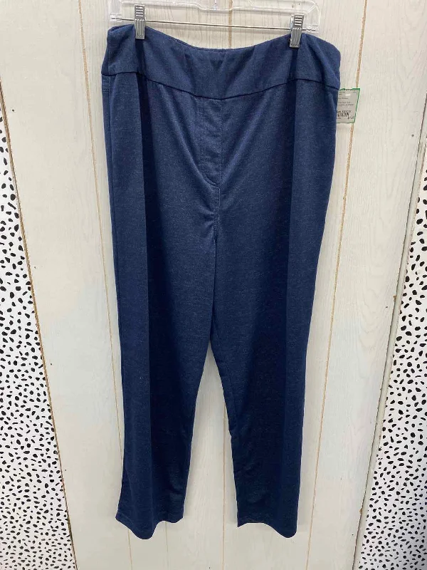 Blue Womens Size 18/20W Pants Slim-Fit Leggings