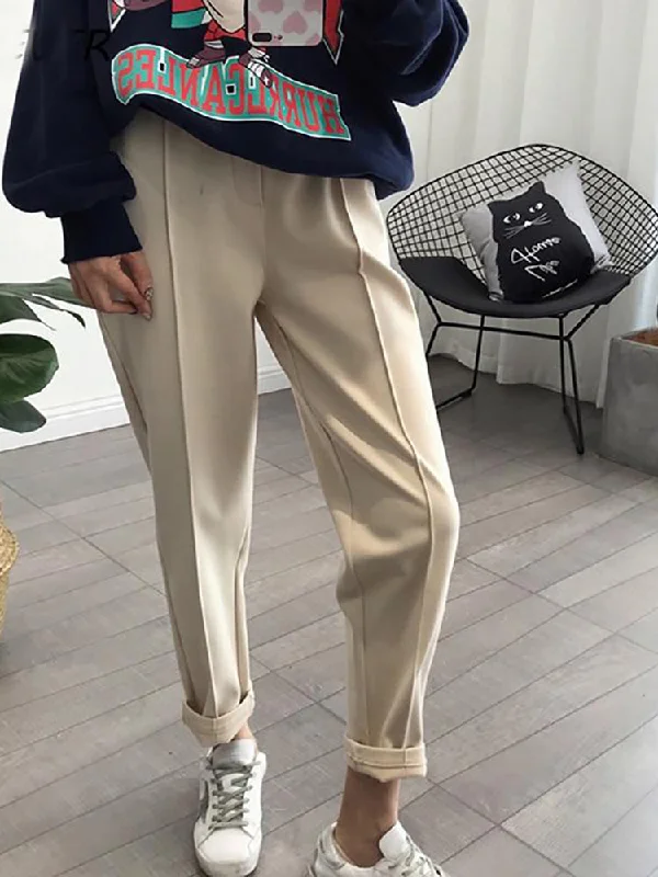 Autumn Winter Thicken Women Pencil Pants Plus Size Wool Pants Female Soft Sweatpants Style