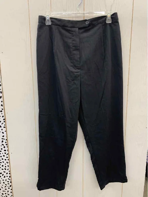 Bice Black Womens Size 12 Pants Trendy High-Waist Trousers