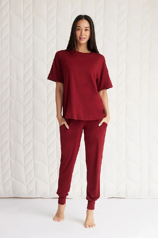 Oversized Tee + Harem Pant Comfortable Pleated Pants