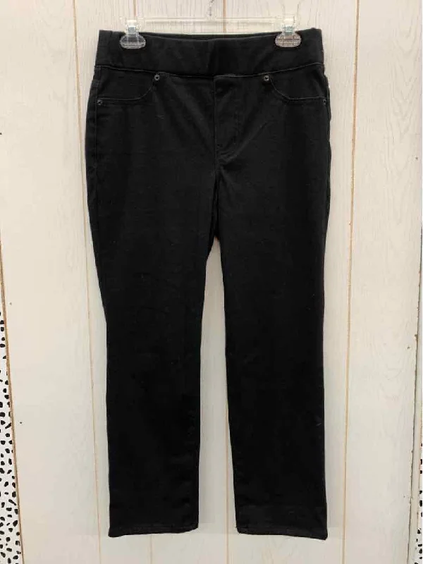 LOGO Black Womens Size 6P Pants Comfortable Pleated Pants