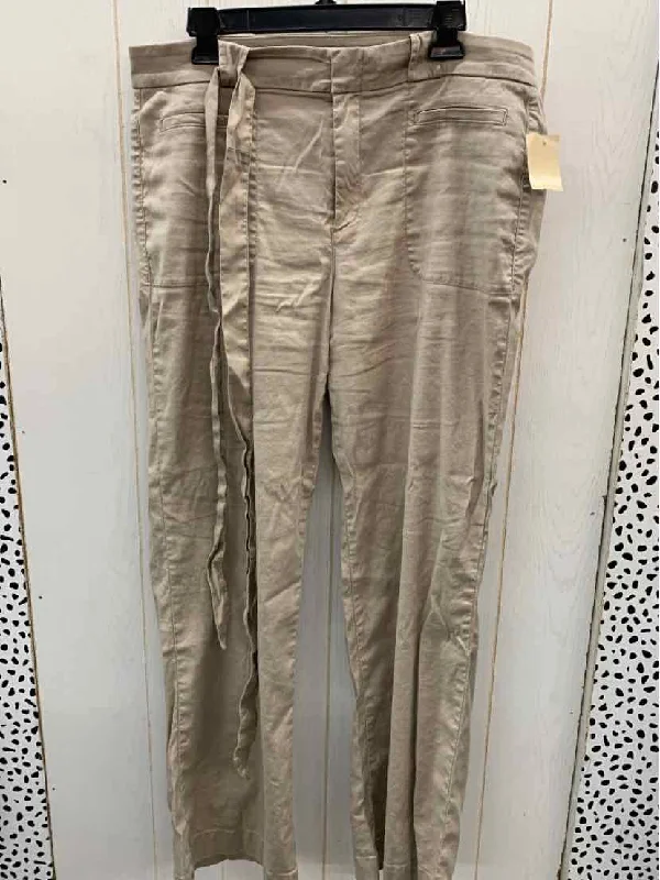 Level 99 Khaki Womens Size 14 Pants Warm Wool Trousers