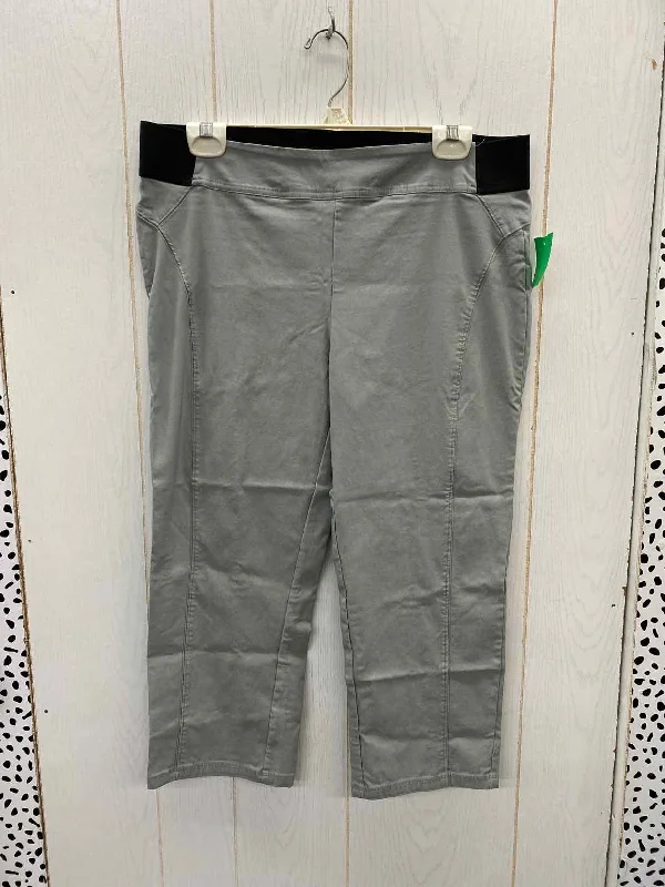 Simply Vera Gray Womens Size 12 Pants Relaxed Fit Trousers