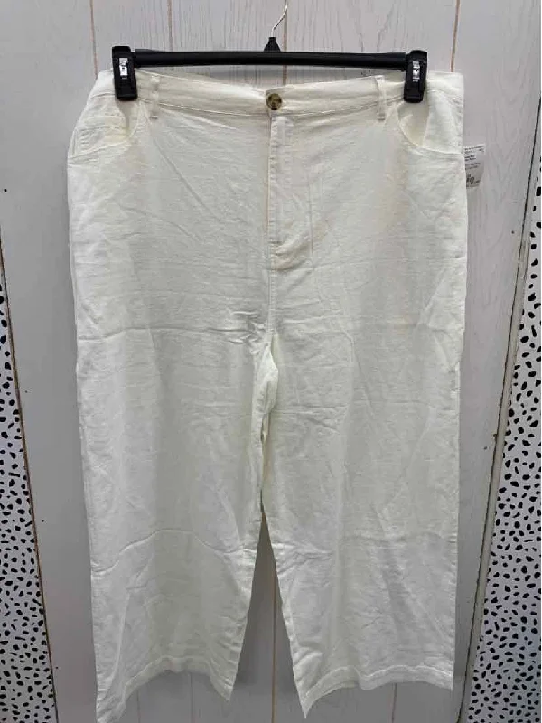 Adyson Parker White Womens Size 24 Pants Formal Stretch Pants