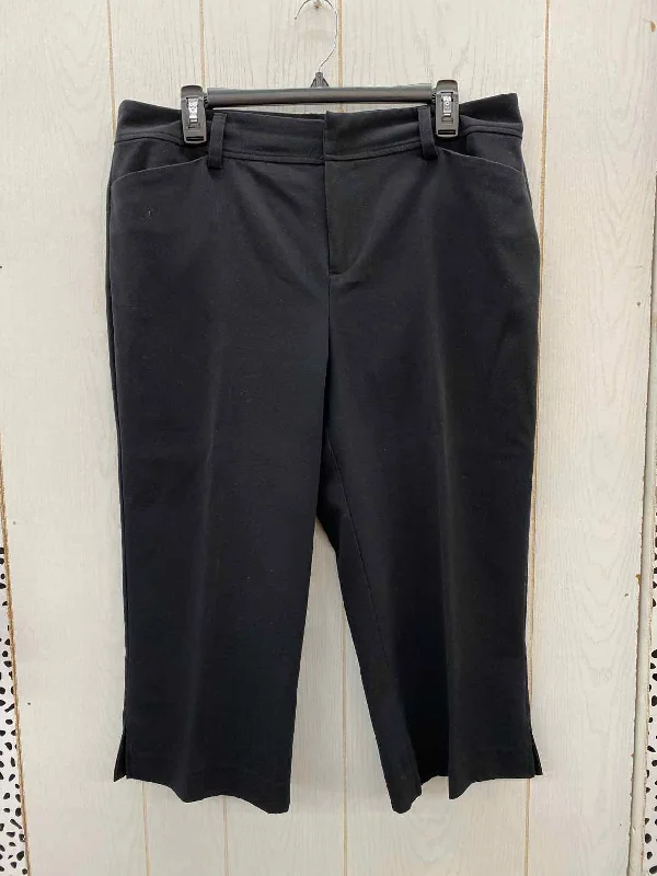 Christopher & Banks Black Womens Size 12 Pants Relaxed Lounge Trousers