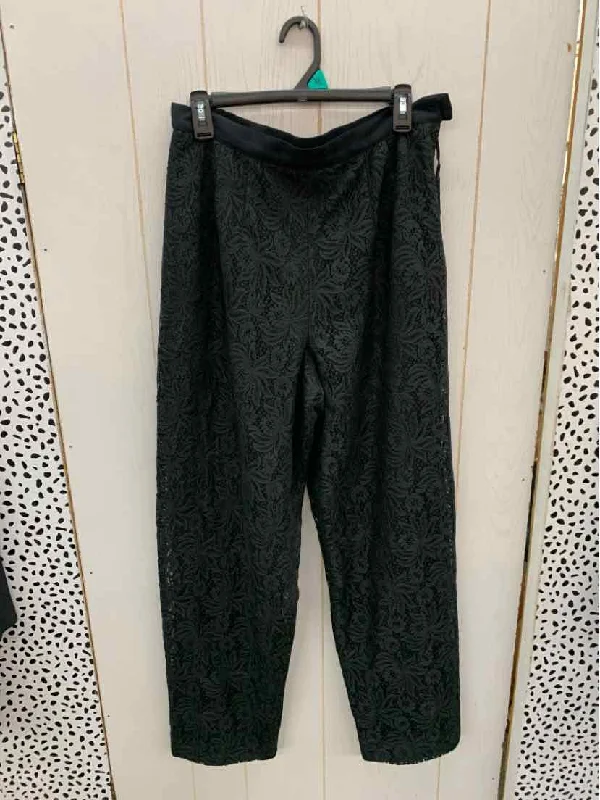 Black Womens Size 12 Pants Soft Cotton Pants