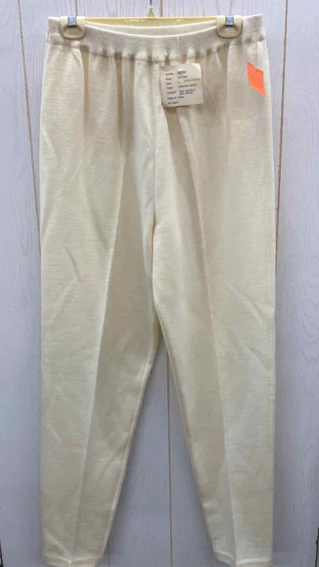 Cream Womens Size 10/12 Pants Relaxed Casual Leggings