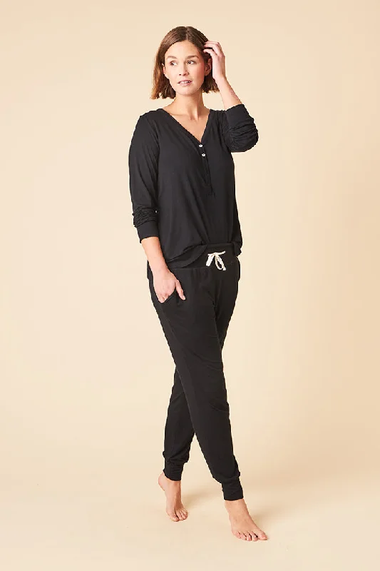 Henley Top + Harem Pant Cozy Lounge Pants