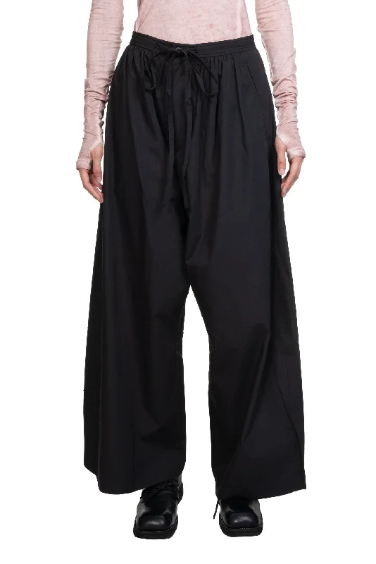 Black Double Layered Pants Soft Sweatpants Style