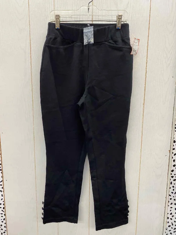 belle by Kim Gravel Black Womens Size 4 Pants Stylish Elastic Waist Pants