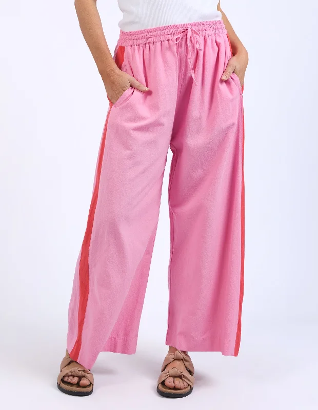 Elm Frances Stripe Pant - Strawberry Pink/Bittersweet red Stripe Stylish Casual Pants