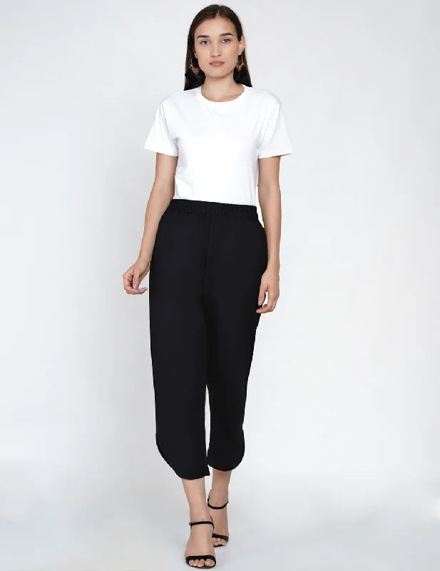 Black cotton flex petal pants Soft Stretch Pants