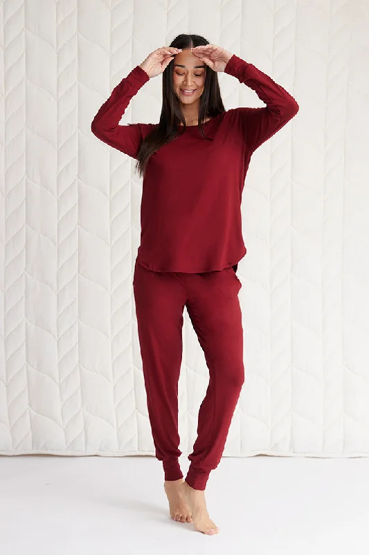 Relaxed Long Sleeve Top + Harem Pant Classic Straight Pants