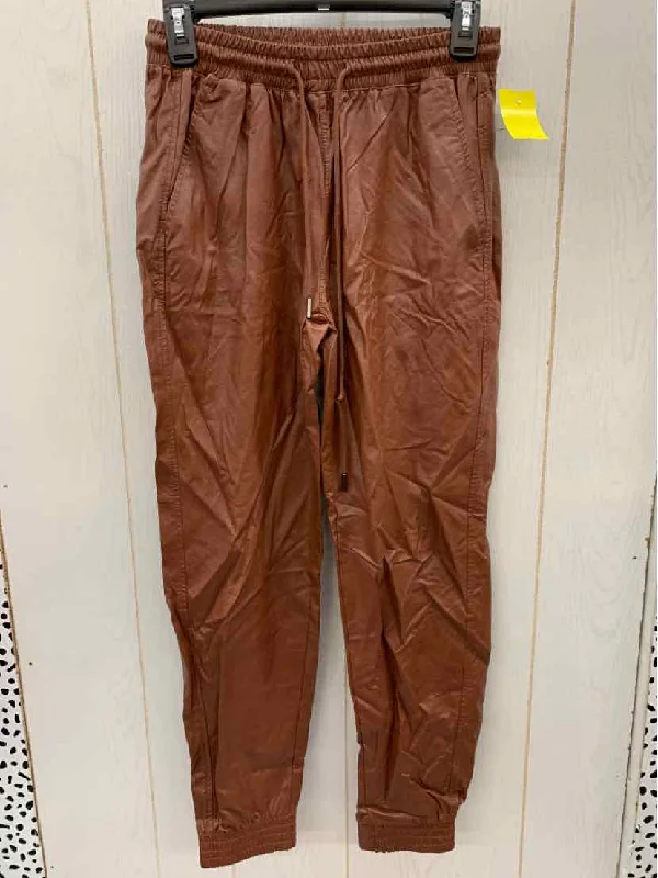 Brown Womens Size 2 Pants Cozy Full-Length Pants