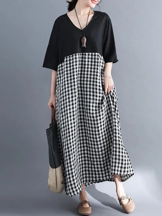 2018 Summer Short Sleeve Loose Linen Cotton Maxi Dress Elegant Sleeveless Maxi Dress