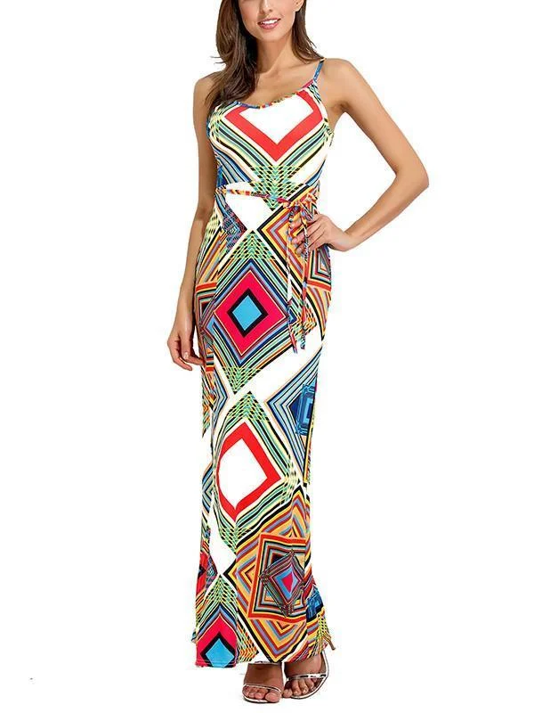 Elegant Backless Bohemia Long Maxi Dresses Classic A-Line Maxi Dress