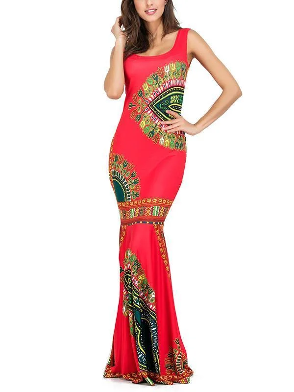 Elegant Mermaid Backless Bohemia Long Maxi Dresses Fashionable High-Waist Maxi Dress