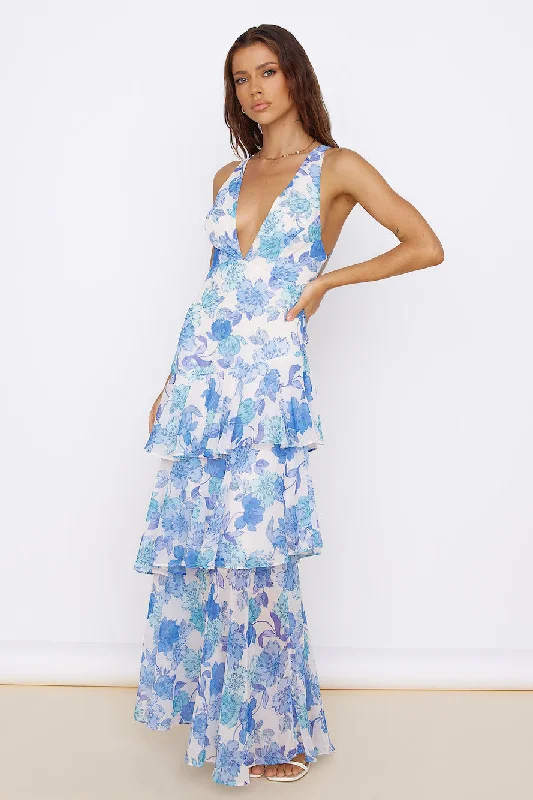 Foolish One Maxi Dress Blue Fashionable Sleeveless Maxi Dress