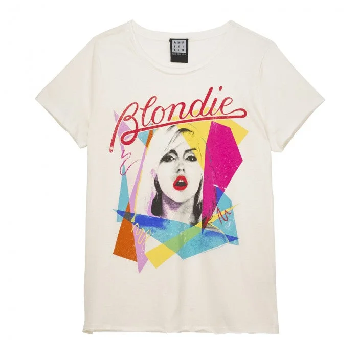 Amplified Womens/Ladies Ahoy 80s Blondie T-Shirt Zippered Buttoned Snapped