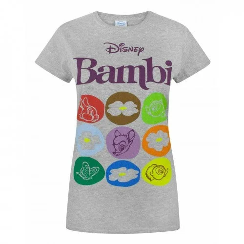 Bambi Womens/Ladies Motif T-Shirt Boxy Fit Fitted Loose