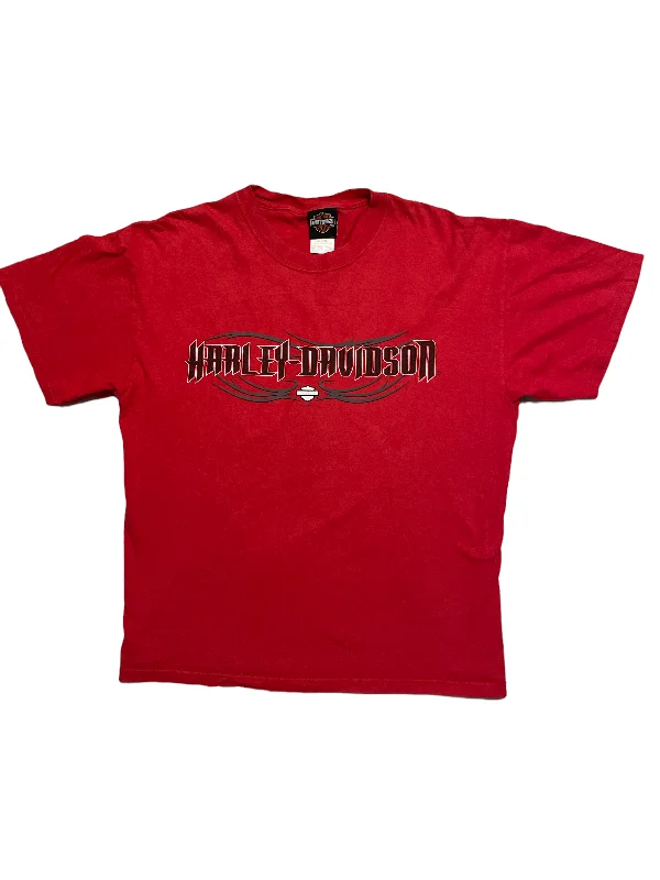 'Harley Davidson' Motorcycles Hollywood California T-Shirt Chenille Brocade Lace