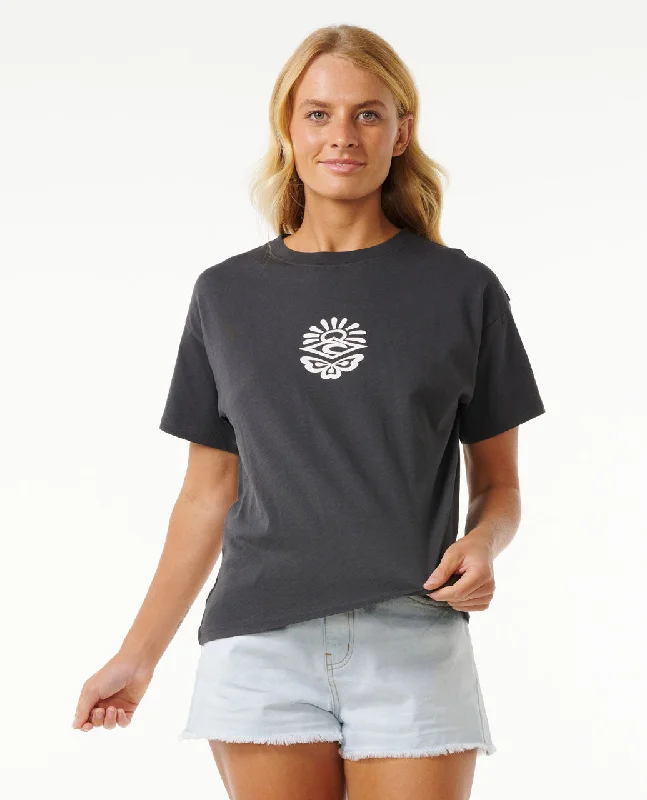 Icons Of Surf Relaxed Tee - Washed Black Casual Formal Business