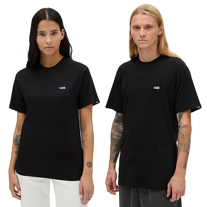 Left Chest Logo Tee - Black Fleece Nylon Spandex