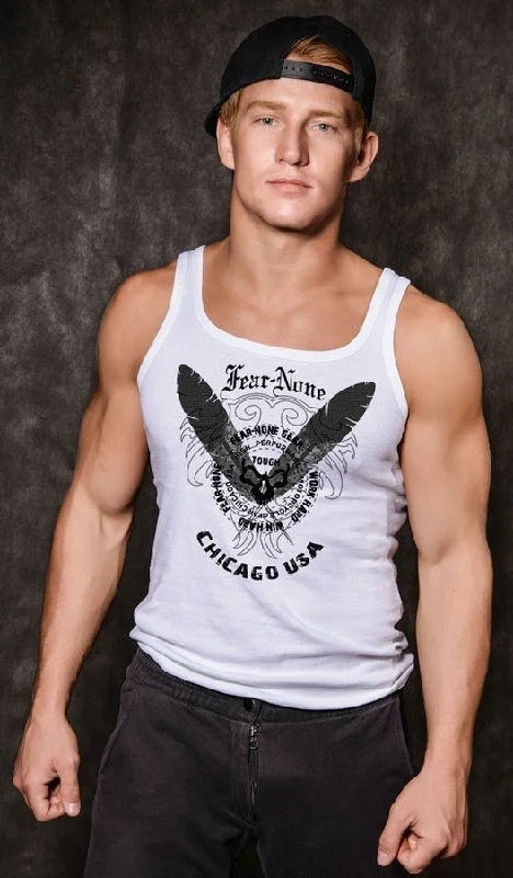 Men's Dark-Fierce Muscle Shirt Mesh Blend Leather Blend Suede Blend