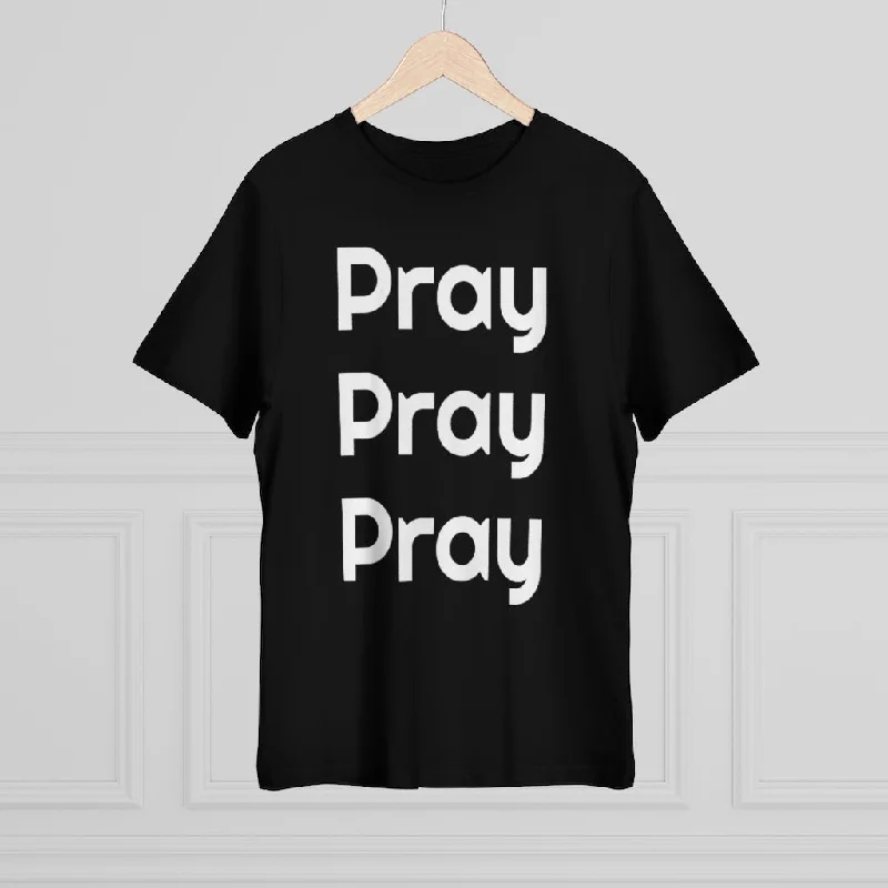 Pray Christian Unisex Tee, Best Unisex Deluxe Christian Religious T-shirt For Men or Women (US Size: XS-3XL) Beaded Sequined Faux Fur