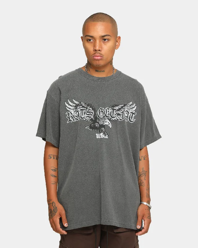 Rats Get Fat Metal Eagle Vintage T-Shirt Pepper Front Pockets Side Pockets Patch Pockets