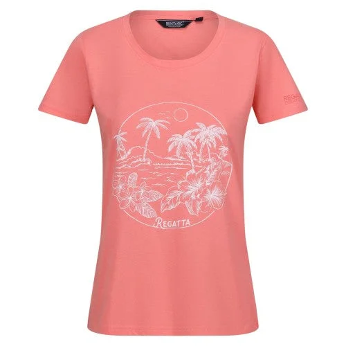 Regatta Womens/Ladies Filandra VIII Tropical Island T-Shirt Front Pockets Side Pockets Patch Pockets