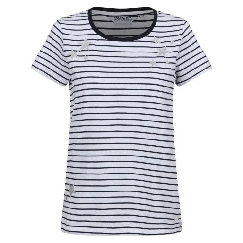 Regatta Womens/Ladies Odalis II Striped T-Shirt Chenille Blend Fleece Blend Nylon Blend