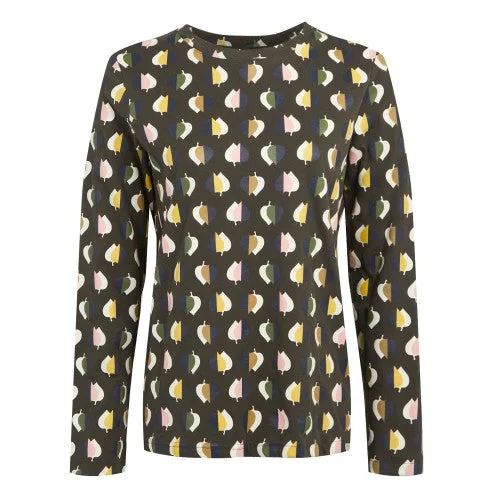 Regatta Womens/Ladies Orla Kiely Leaves Long-Sleeved T-Shirt Welt Pockets Slit Pockets