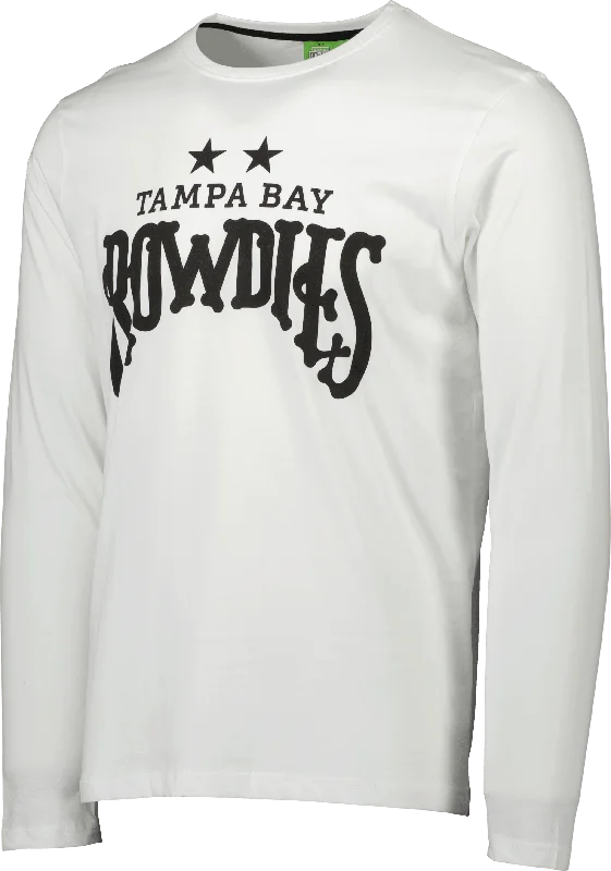 Rowdies SDS White 2 Star Long Sleeve T-Shirt Thin T-Shirt Open Front Quick Dry