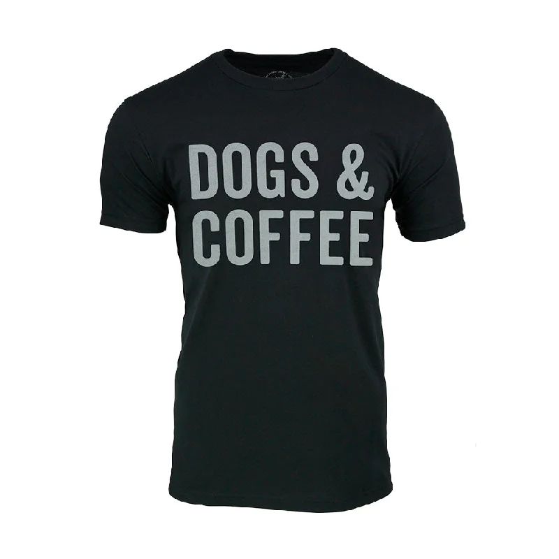 Dogs & Coffee T-shirt Collared Crew Neck Turtle Neck