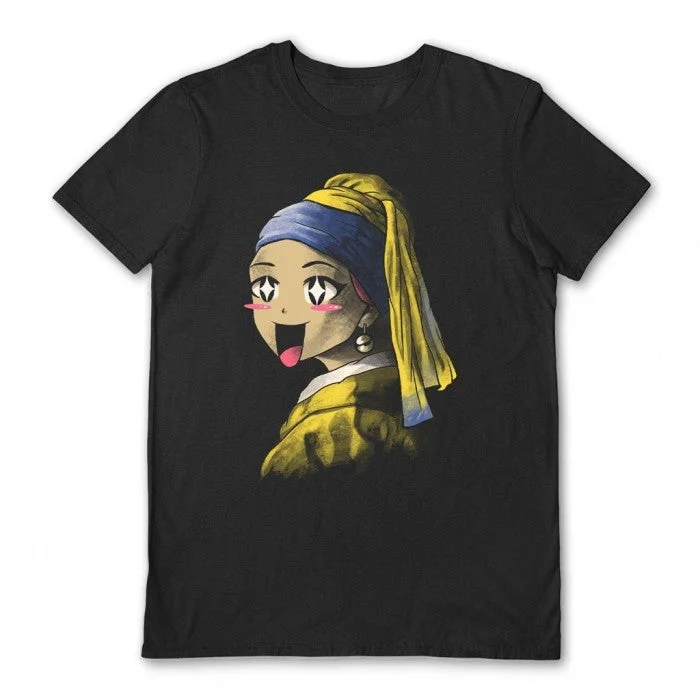 Vincent Trinidad Unisex Adult Kawaii With A Pearl Earring T-Shirt Wool Fabric Cashmere Fabric Tweed Fabric