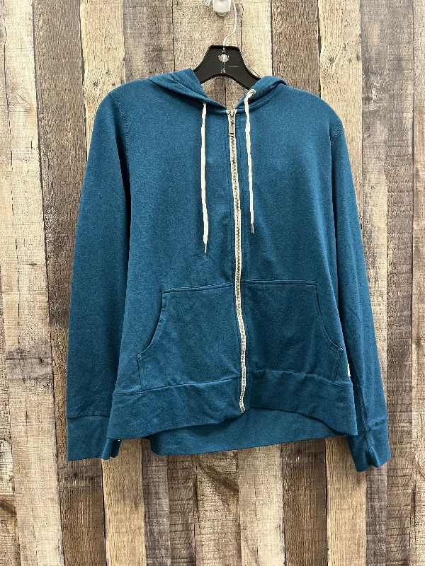 Athletic Jacket By Vuori In Teal, Size: M Hoodie Zip-Up Jacket Button-Up Jacket