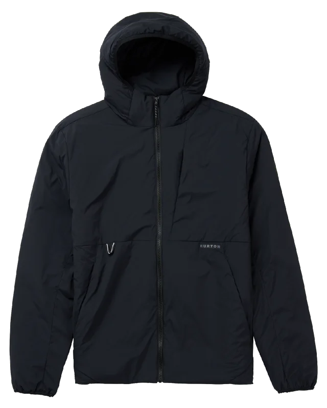 Burton Men's Multipath Hooded Insulated Jacket - True Black Snapped Jacket Toggled Jacket Drawstring Jacket