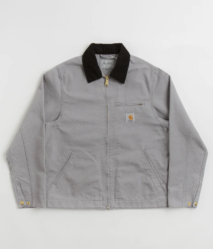 Carhartt Detroit Jacket - Yosemite / Black Rinsed Toggled Jacket Drawstring Jacket Belted Jacket