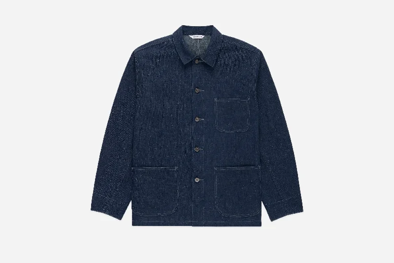 Chore Jacket ~ Nep Denim Wool Fabric Cashmere Fabric Tweed Fabric