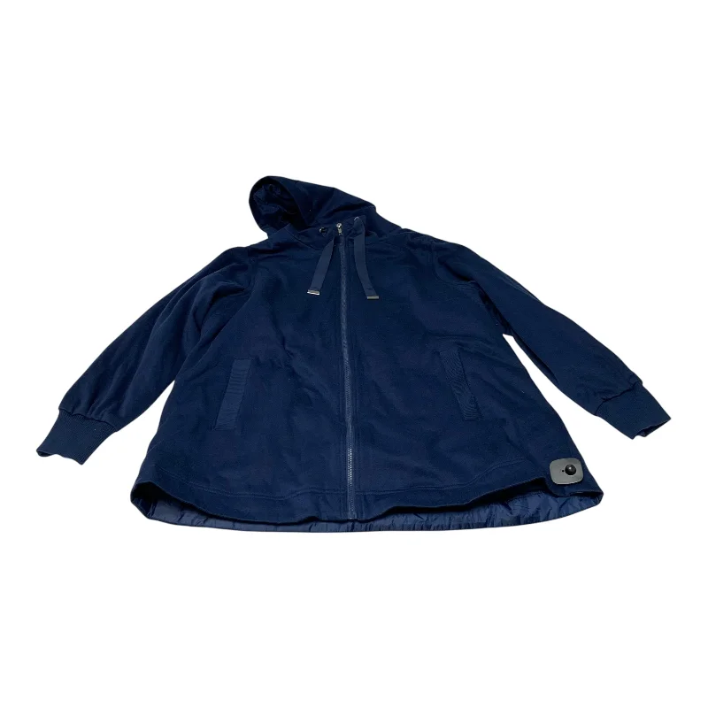 Jacket Other By Avenue In Blue, Size: 3x Collared Jacket Crew Neck Jacket Turtle Neck Jacket