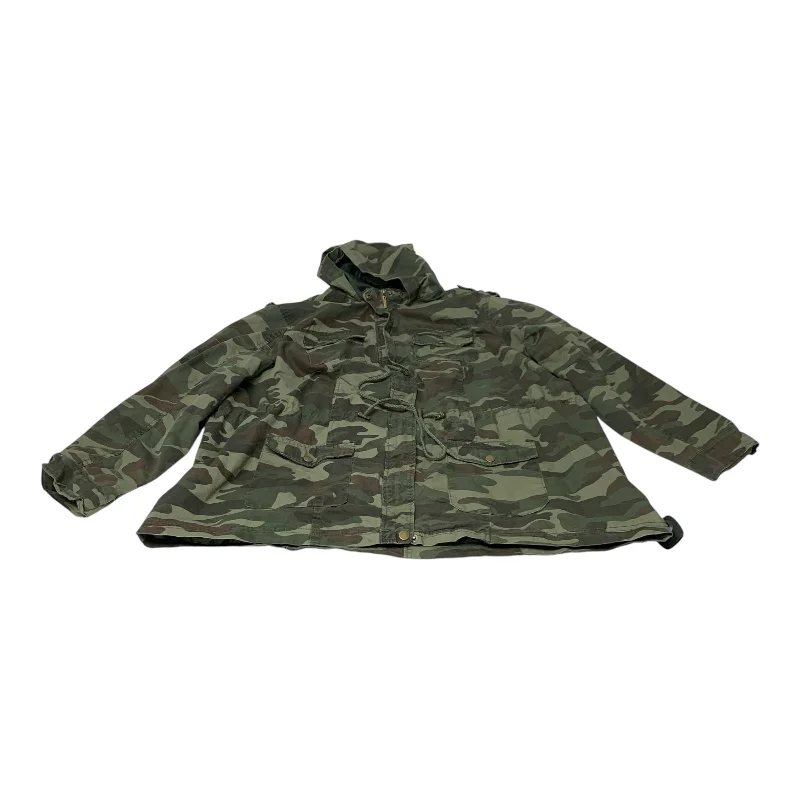 Jacket Utility By New Look In Camouflage Print, Size: 3x Fitted Jacket Loose Jacket Oversized Jacket