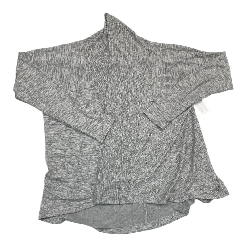 Athletic Jacket By Athleta In Grey, Size: L Hooded Jacket Caped Jacket Shawl Collar Jacket