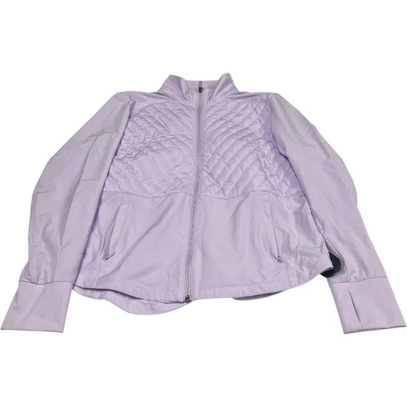 Athletic Jacket By Tek Gear In Purple, Size: L Zip Front Button Front Snap Front