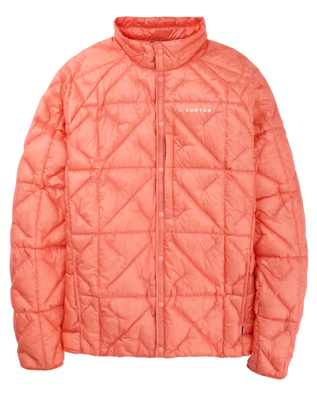 Burton Men's [ak]® Baker Ultralight Down Jacket - Reef Pink Herringbone Jacket Houndstooth Jacket Plaid Jacket