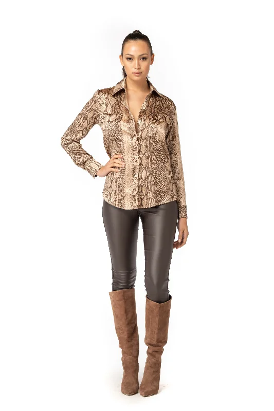 Safari Blouse Casual Relaxed Blouse