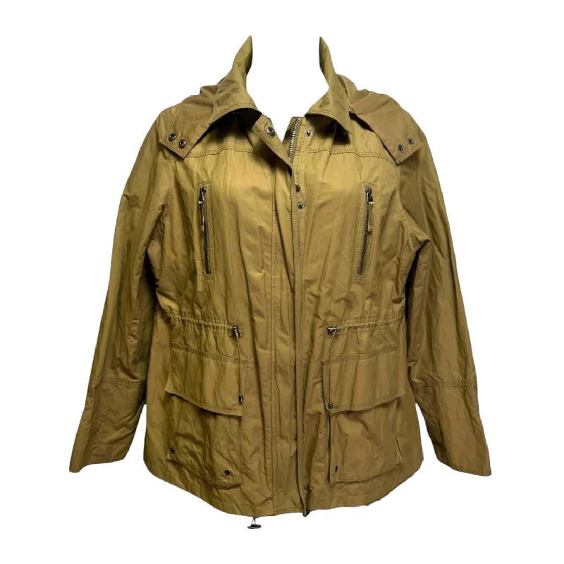 Jacket Utility By Sundance In Tan, Size: Xl Notch Collar Jacket Peter Pan Collar Jacket Cowl Neck Jacket