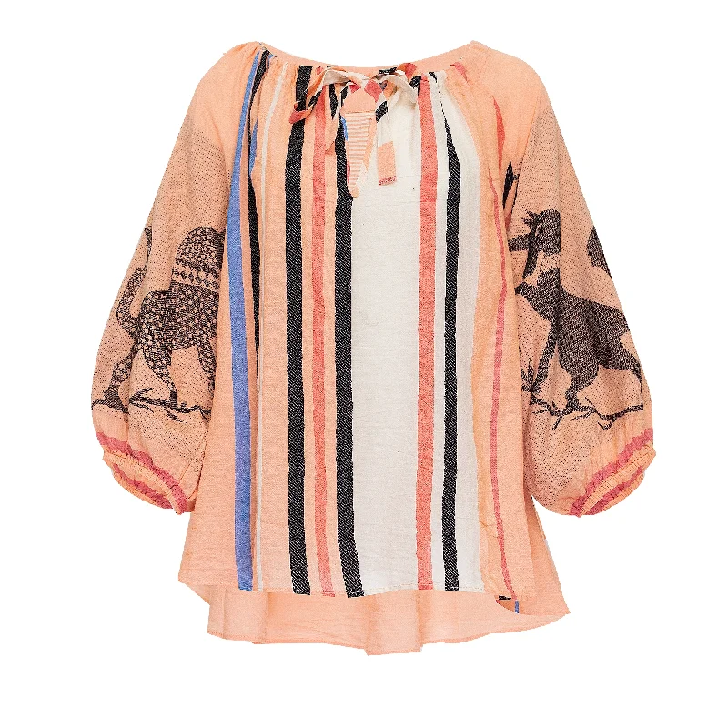 Morocco Blouse Zakar Pink Double-Layered Blouse