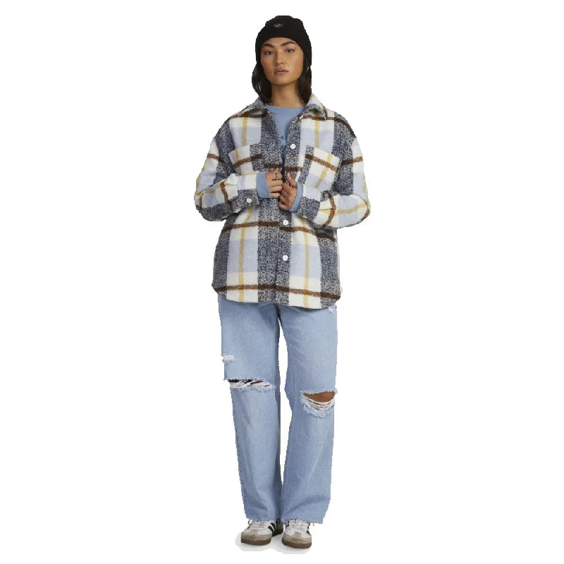 Valley Plaid Shacket - Womens Wrap Front Blouse