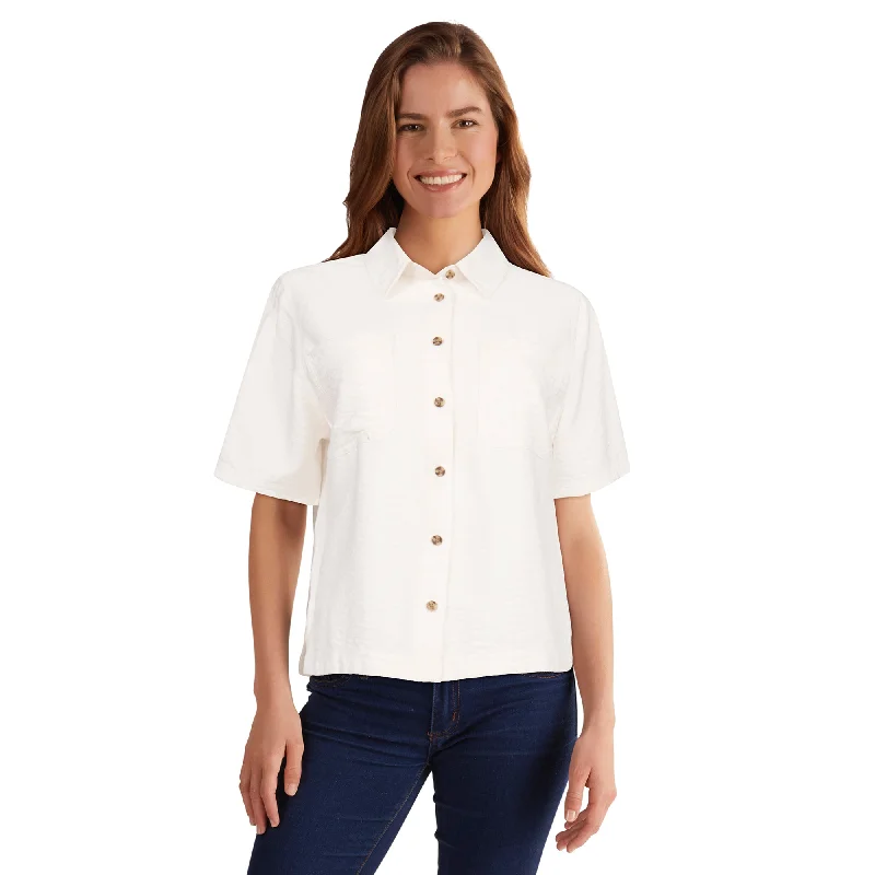 lily morgan Women's Silky Linen Blouse Soft Modal Blouse